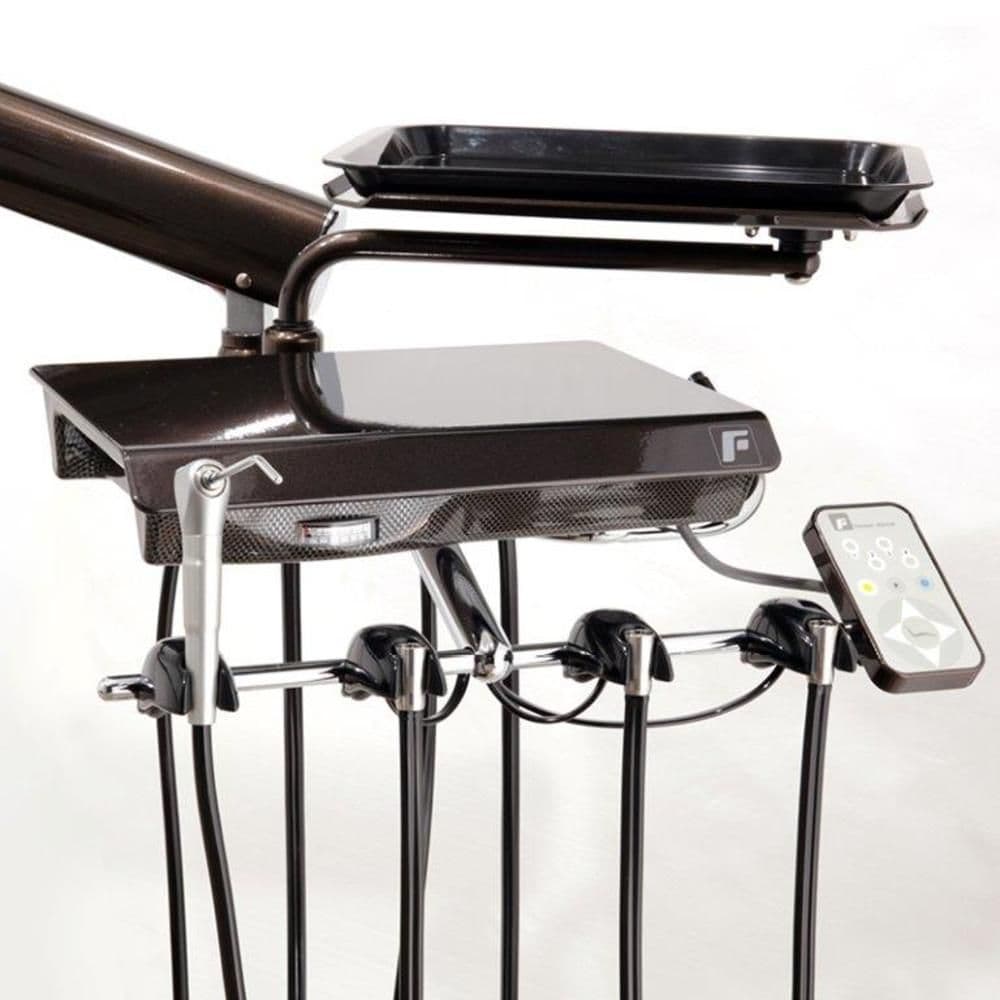 4485 IC Control Head in Bronze and Laser Leather with Chrome and Swivel tray