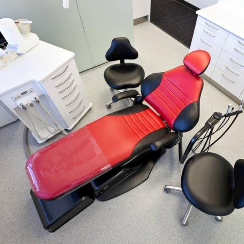 3900 Chair With 1095 Assistants in charcoal with 6126 Doctors Stool