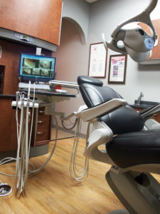 Treatment room showing an LED monitor