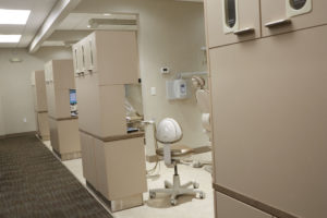 Hallway looking into treatment room